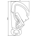 A722 Aluminum Double Action Safety Snap Hook